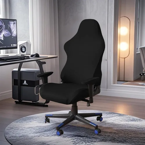Vista 2 de Fundas para sillas de juegos con fundas para reposabrazos, protector elástico para silla de escritorio de computadora de oficina, tela de poliéster