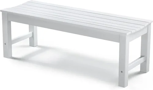 Vista 12 de Stoog Banco de Exterior para 2 Personas para Todo Clima, Capacidad de 800 libras Banco de Jardín de Plástico HIPS para Patio, Patio Trasero, Porche
