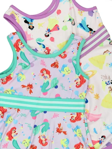 Vista 6 de Disney Vestido ultra suave ajustado y acampanado para niñas pequeñas de princesa