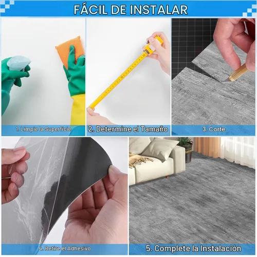 Vista 7 de Paquete de 30 azulejos de vinilo de 12 x 12 pulgadas para despegar y pegar, planchas autoadhesivas impermeables para cocina, comedor, dormitorios