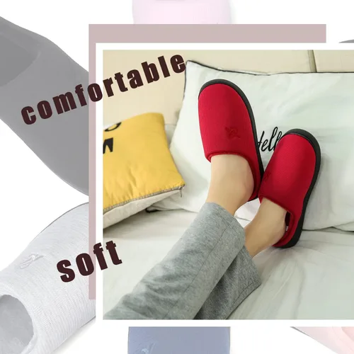 Vista 7 de Pantuflas de espuma viscoelástica para mujer y hombre.