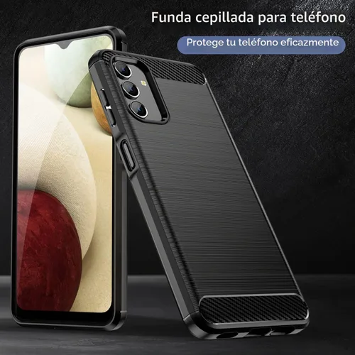 Vista 6 de Osophter Funda para Samsung Galaxy A13 4G, Samsung A13 5G Funda con protector de pantalla de absorción de golpes Flexible TPU Caucho Protector