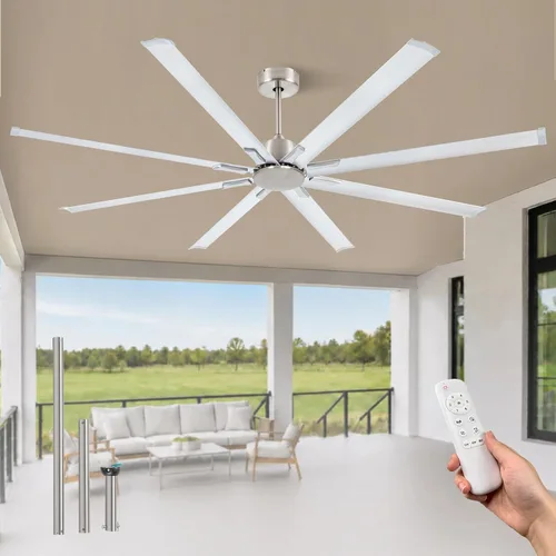 Vista 30 de Ventilador de techo al aire libre inteligente de 62 pulgadas con luz, 5 Negro