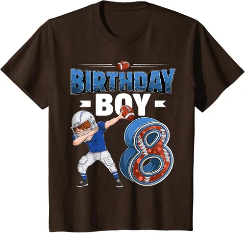 Vista 45 de Dabbing Boy - Camiseta de 8 años de fútbol americano americano, Negro, S