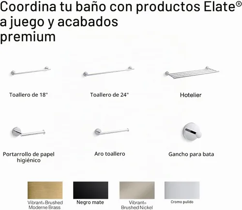 Vista 5 de Kohler 27290-BL Elate® - Gancho para bata, color negro mate