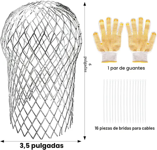Vista 2 de Sankoly Paquete de 4 Protectores de Canalones Bajantes Filtro Colador de Aluminio Protectores Expandibles de Bajantes de Canalones Protectores