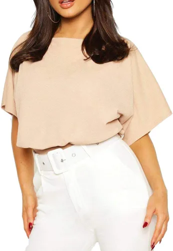 Vista 2 de LINMON Body de mujer con cuello redondo y manga Dolman, leotardo, mono