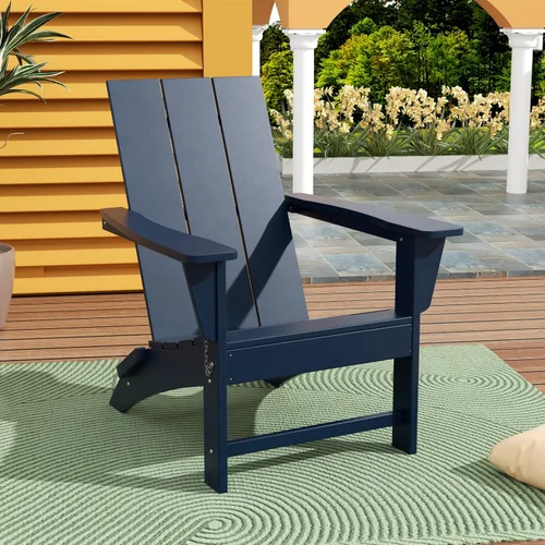 Vista 39 de WestinTrends Ashore Modern - Silla plegable Adirondack para exteriores (juego de 2), color negro