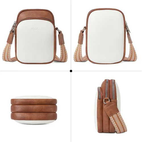 Vista 6 de CLUCI Bolsos cruzados pequeños para mujer de cuero para teléfono celular