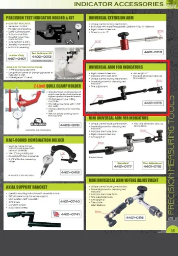 Vista 2 de HHIP 4401-0115 Brazo universal para indicador, 11" de longitud