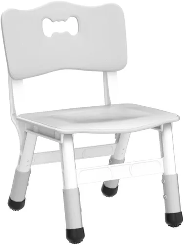 Vista 4 de WHY TOYS Juego de 4 sillas para niños, 3 niveles, ajustables, apilables, ideales para salas de juegos, escuelas, guarderías y hogares, lavable