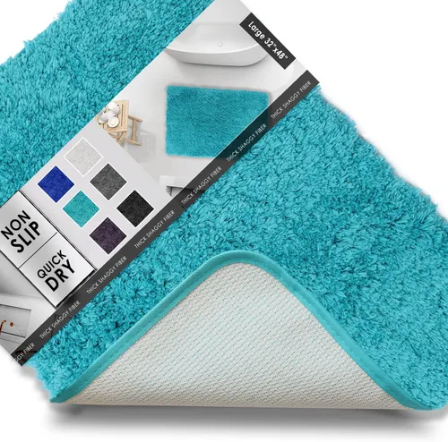 Vista 52 de Clara Clark Alfombras de baño, alfombras de baño ultra suaves y peludas - tapetes de baño para baño, lavable a máquina, base antideslizante de goma