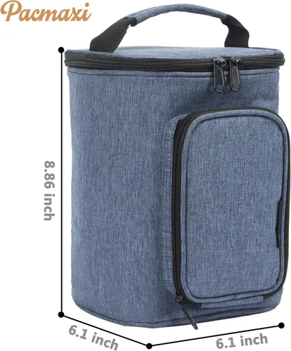 Vista 6 de PACMAXI Bolsa de transporte para irrigador dental Waterpik, bolsa de almacenamiento portátil para irrigador dental y accesorios adecuados para Azul