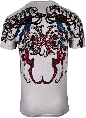Vista 3 de Xtreme Couture by Affliction - Camiseta para hombre, diseño patriota, color blanco