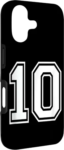 Vista 3 de Number 10 Varsity Style Bold Sports Birthday Case for iPhone 17