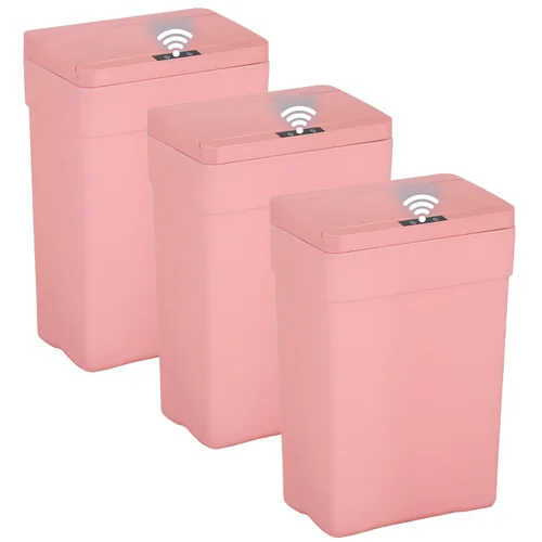 Vista 12 de BestOffice Bote de basura automático de 13 galones para cocina, sin contacto, de alta capacidad, con tapa, para dormitorio, baño, hogar, oficina, 50