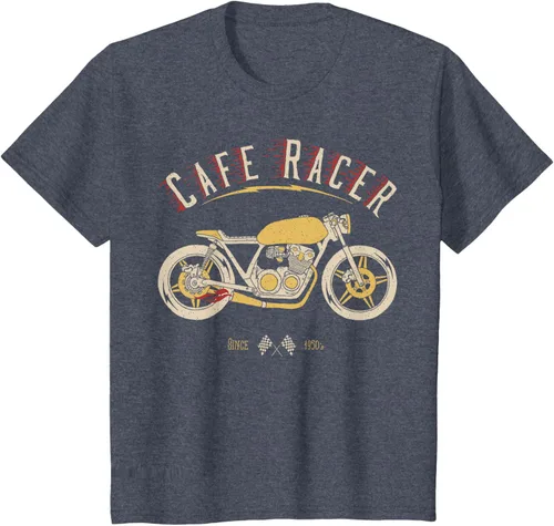 Vista 59 de Camiseta Cafe Racer - Old School - Camiseta de motocicleta vintage Negro