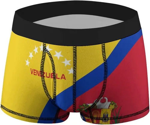 Vista 2 de Venezuela Flag Men's Underwear Boxer Briefs Soft No-Ride-Up Wicking Underpants