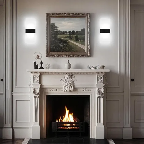 Vista 4 de Lightess Aplique de pared moderno regulable. Lámpara de pared de 12 W en negro, lámpara de pared interior de acrílico para dormitorio, sala