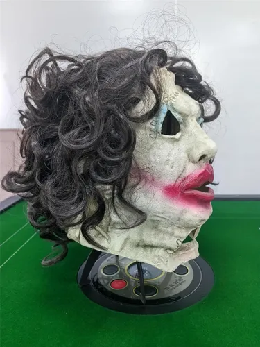 Vista 4 de BravoPlay Máscara facial de cuero para Halloween, disfraz de masacre de Texas para cosplay, espeluznante, accesorios de fiesta para adultos