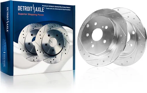 Vista 11 de Detroit Axle - Rotores de freno para Toyota Avalon 2020-2021 Camry 2020-2024, repuesto de rotores de freno de disco perforados y ranurados: rotor