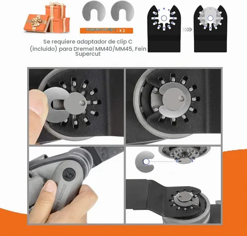 Vista 8 de LEILUO Juego de 100 hojas para múltiples herramientas, con hojas de corte para sierra oscilante para madera, universales, bolsa de almacenamiento