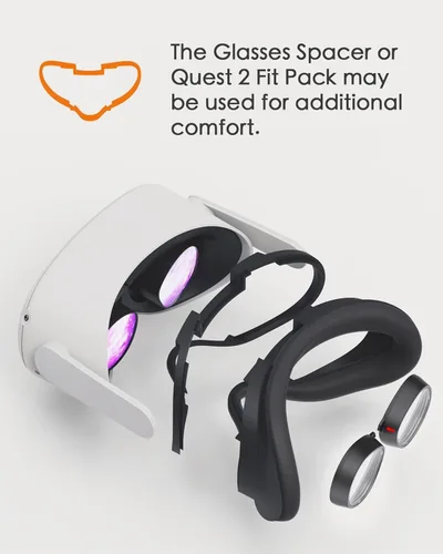 Vista 4 de Amavasion Glasses Lenses Insert Compatible with MetaOculus Quest 2, VR Headset Customized Easy-to-Install Frame Plus Lens Combination SPH-2.75(One