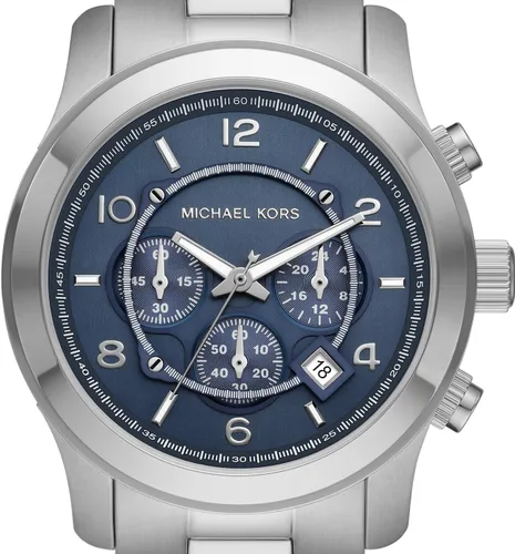 Vista 20 de Michael Kors Runway - Reloj cronógrafo de acero inoxidable para hombre con correa de acero o silicona