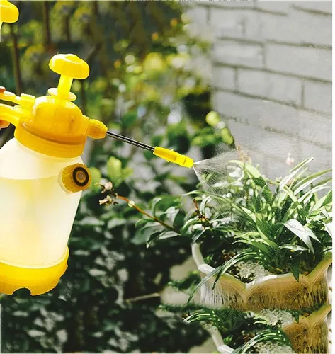 Vista 7 de Regadera de flores de 1.2 l/0.31 galones, pulverizador de mano para jardín, bomba de agua, rociadores a presión con varita de pulverización extra