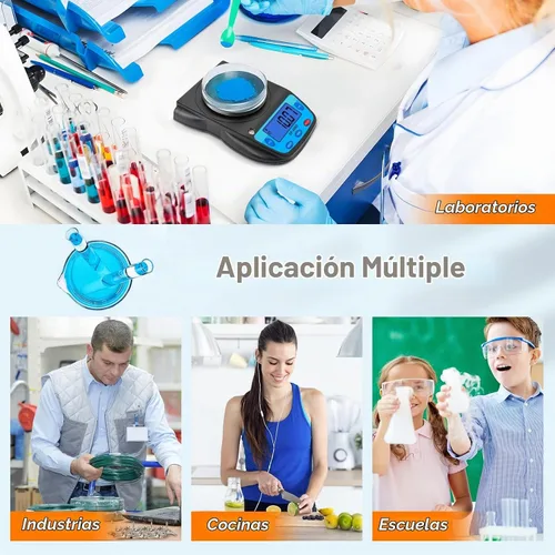 Vista 7 de Bonvoisin Balanza digital de laboratorio 600g x 0.01g, balanza electrónica de precisión, pantalla LCD, balanza analítica, balanza para joyas Negro