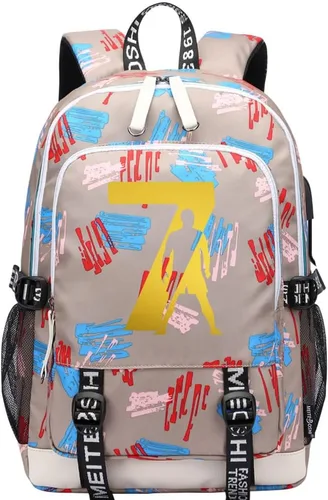 Vista 19 de Soccer Player 7 Mochila deportiva multifunción para viajes, portátil, para fanáticos del fútbol, para hombres y mujeres, negro - 2, Tamaño único