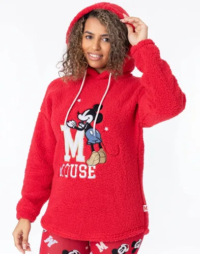 Vista 5 de Disney Mickey Mouse - Conjunto de pijama para mujer, sudadera con capucha roja con pantalones de leggings, regalos de ropa de descanso