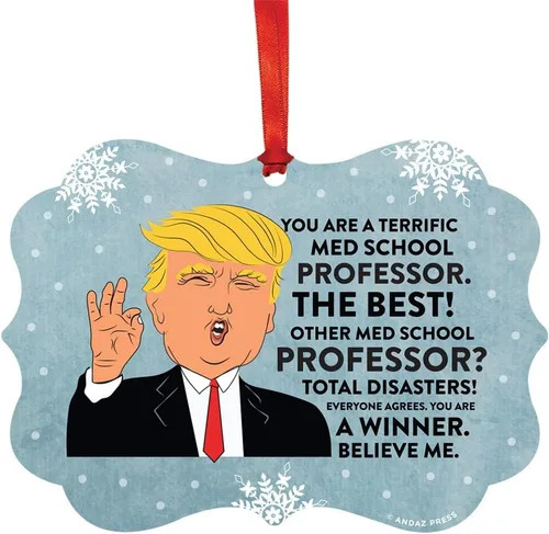 Vista 130 de Andaz Press Presidente Donald Trump Fancy Frame Recuerdo Adorno de Navidad Regalo de broma Ejecutivo de Cuenta, 1 paquete, Divertidas Ideas