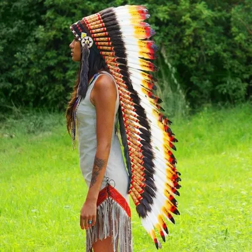 Vista 30 de Novum Crafts Tocado de plumas Inspirado en indios nativos americanos Elige