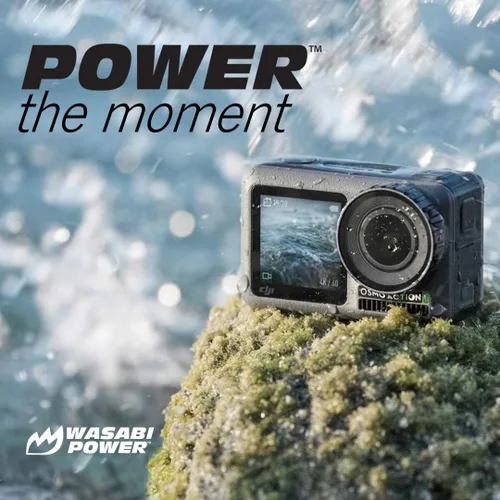 Vista 5 de Wasabi Power Batería (paquete de 2) y cargador USB triple para DJI AB1 y DJI OSMO Action Camera