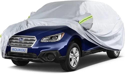Vista 140 de KouKou Funda impermeable para automóvil SUV adecuada para BMW X1 de 2009 a 2025, 7 capas a prueba de viento para todo tipo de clima, cubierta