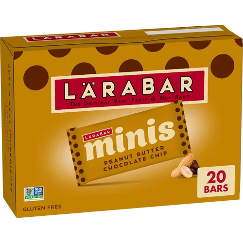 Vista 13 de Larabar - Mini barras de masa de galletas con chispas de chocolate, barra vegana de frutas y nueces sin gluten, barras de 0.78 onzas, 20