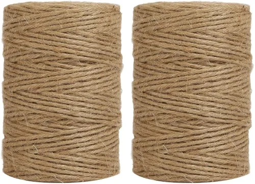 Vista 10 de Tenn Well Cordel de yute, 328 pies 0.091 in 6 capas cuerda de jardín natural, cuerda de yute resistente para manualidades, envoltura de regalos