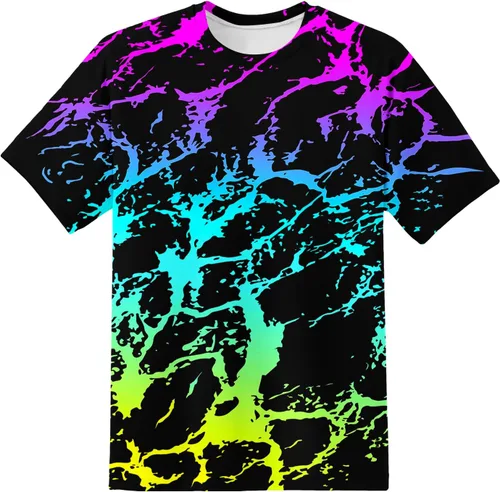 Vista 10 de Camiseta de manga corta con estampado 3D para niños y niñas de 6 a 16 años Bcm45-blanco