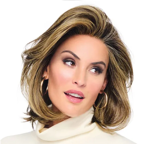 Vista 39 de Raquel Welch Flying Solo - Peluca para niños, 100% atada a mano por ropa de pelo, gorra pequeña promedio, RL10/12 castaño iluminado por el sol