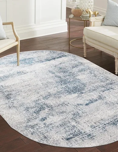 Vista 16 de Unique Loom Finsbury Collection - Alfombra de área Sarah (2 pies x 3 pies 1 pulgada, rectangular, azul/marfil)