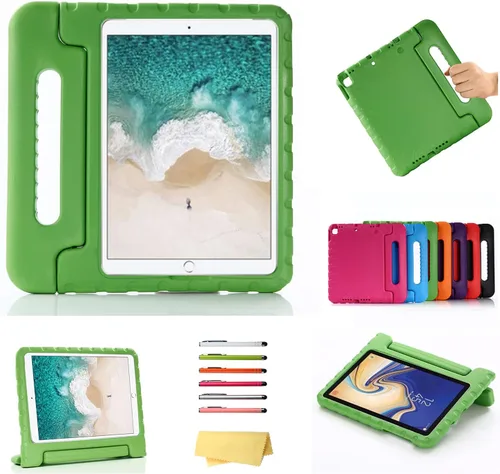 Vista 22 de Funda infantil para iPad de 9ª/8ª/7ª generación de 10.2 pulgadas con mango giratorio/soporte, ligera, suave, espuma EVA, a prueba de golpes, 01#
