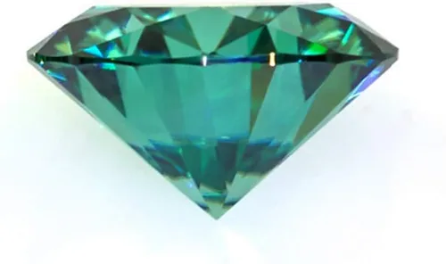 Vista 3 de Diamante de moissanita verde certificado de 2.15 quilates, tamaño de anillo redondo, talla brillante, moissanita, gema suelta para fabricación
