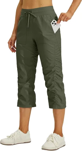 Vista 14 de Willit Womens Capri Pants Quick-Dry Hiking Pants Negro