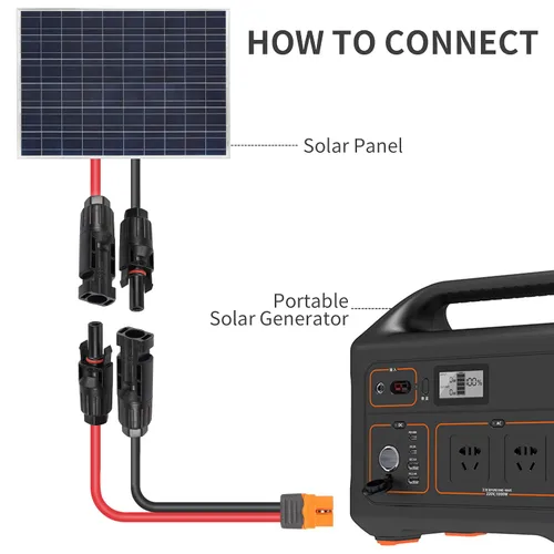 Vista 2 de YACSEJAO Cable de carga solar a XT60i 12AWG 1.5M enchufe solar a conector solar XT60 a XT60i-F Cable de panel solar para estación de energía