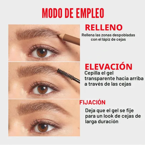 Vista 7 de Revlon ColorStay - Lápiz y gel para cejas Fantasy, 001 rubio ceniza This brow product features a powder-soft pencil and a clear shaping gel to