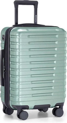 Vista 21 de U.S. Traveler Boren - Maleta de viaje extensible rígida con 8 ruedas giratorias, color negro, juego de 2 piezas