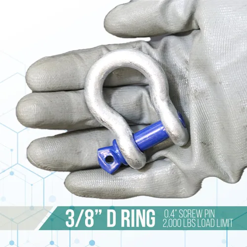 Vista 2 de Boxer Grillete de anclaje forjado de 3/8 pulgadas (6 piezas) - Acero forjado resistente - Versátil y duradero - Capacidad de carga de trabajo