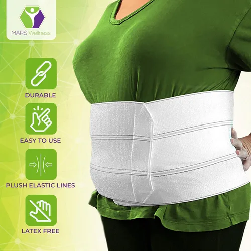 Vista 3 de MARS WELLNESS Carpeta abdominal bariátrica de tamaño grande de alta calidad, 9 pulgadas, 3 secciones/panel, carpeta bariátrica para hombres