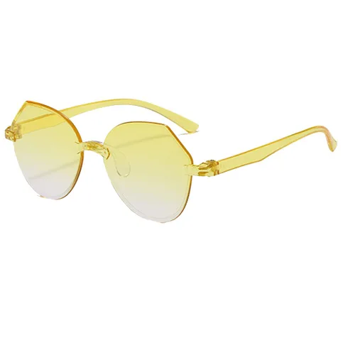 Vista 4 de 2020 gafas de sol transparentes jelly de una sola pieza gafas de sol de color caramelo integradas gafas de sol océano (transparente)